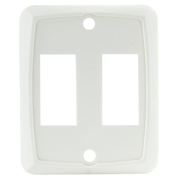Jr Products JR Products 12875 Double Switch Face Plate - White 12875 - main